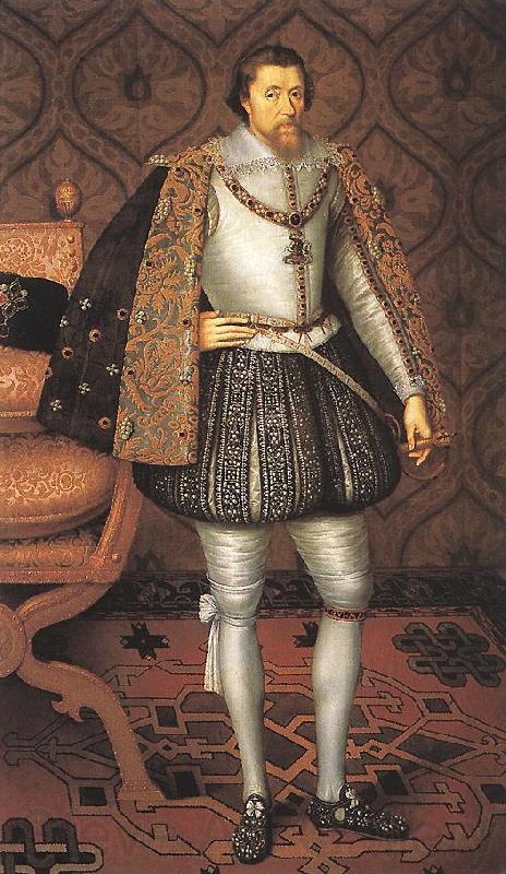 SOMER, Paulus van King James I of England r France oil painting art